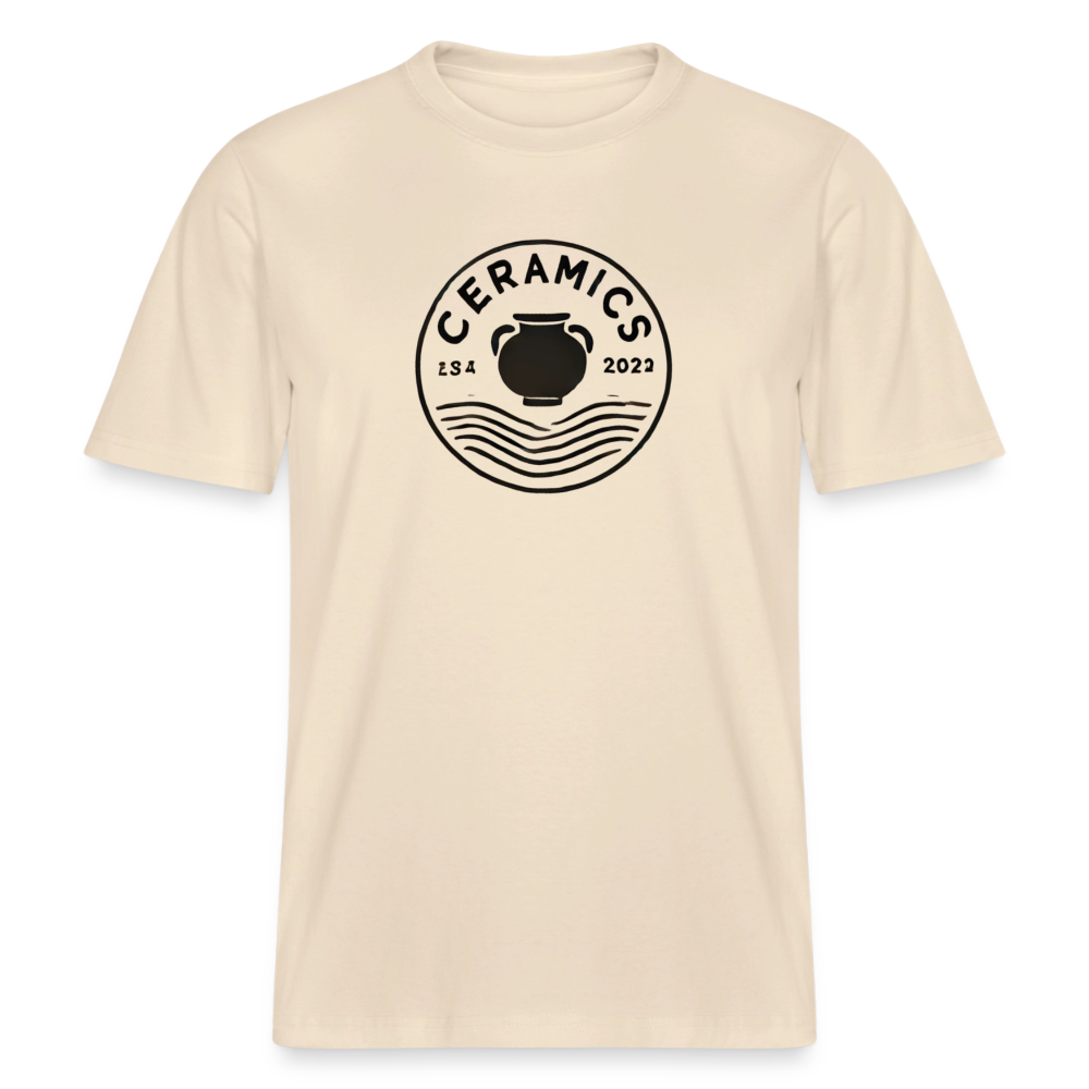 Ceramics (stamp Design) · Organic T-shirt — soft Ecru — front