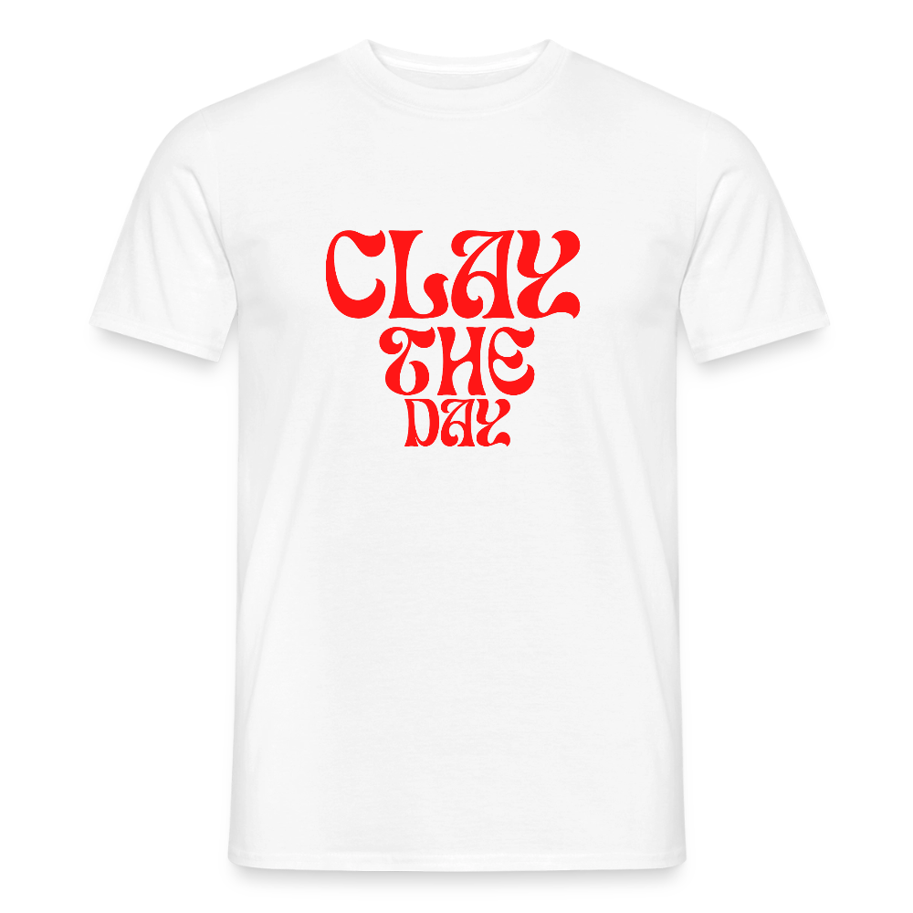 Clay The Day · T-shirt — white — front