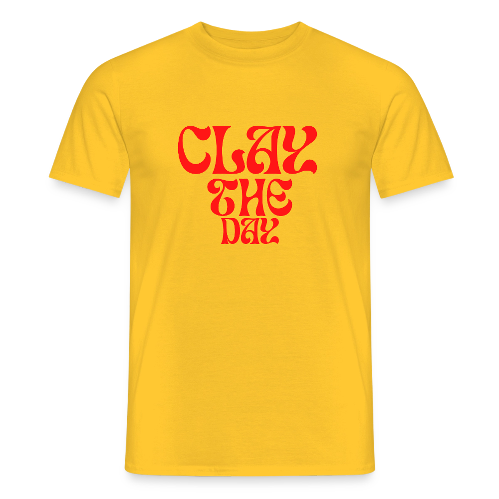 Clay The Day · T-shirt — yellow — front