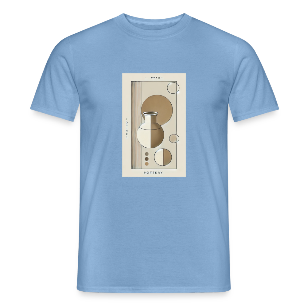 Minimalistic Pottery Design · T-shirt — carolina blue — front