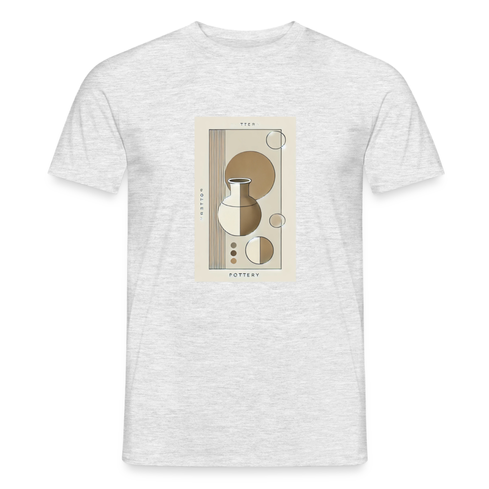 Minimalistic Pottery Design · T-shirt — heather grey — front