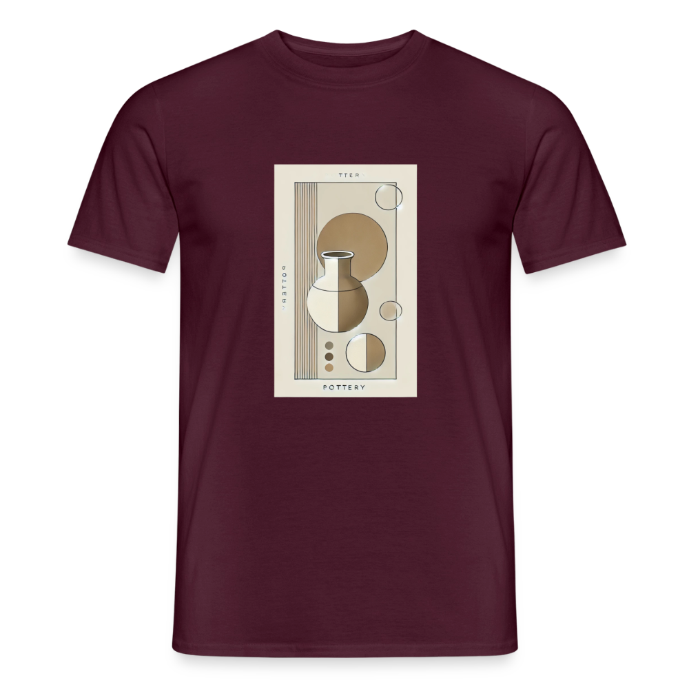 Minimalistic Pottery Design · T-shirt — brick red — front