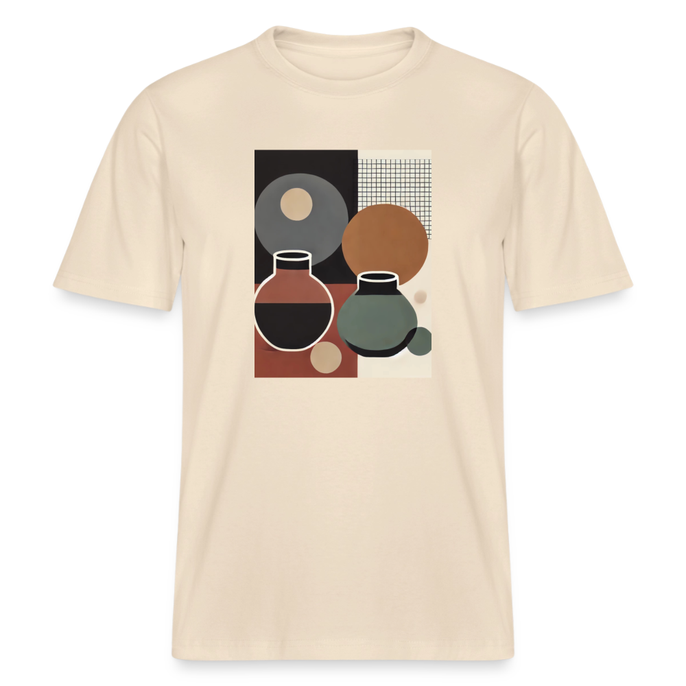 Pottery (geometric Design) · Organic T-shirt — soft Ecru — front
