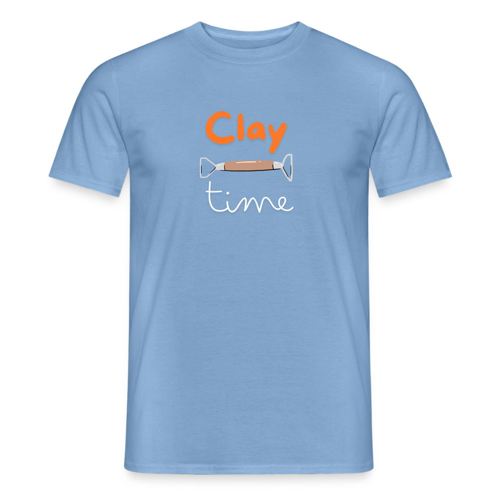 Clay Time · T-shirt — carolina blue — front