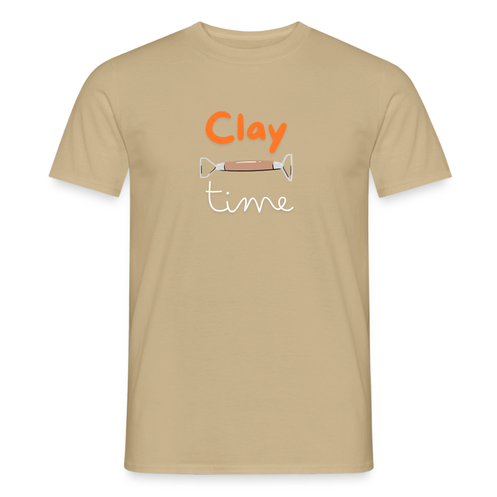 Clay Time · T-shirt — sand beige — front
