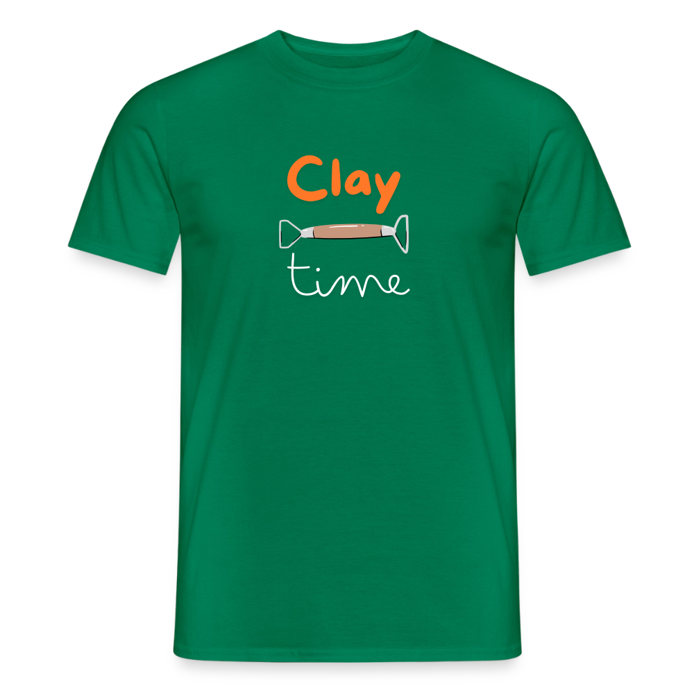 Clay Time · T-shirt — kelly green — front