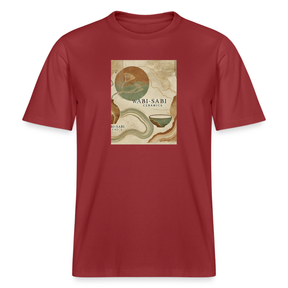 Wabi Sabi Ceramics · Organic T-shirt — red earth — front