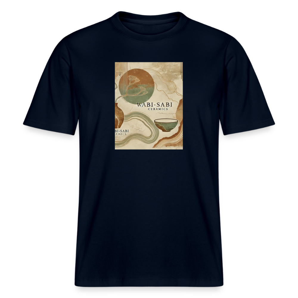 Wabi Sabi Ceramics · Organic T-shirt — french navy — front