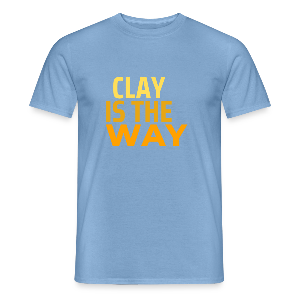Clay Is The Way · T-shirt — carolina blue — front