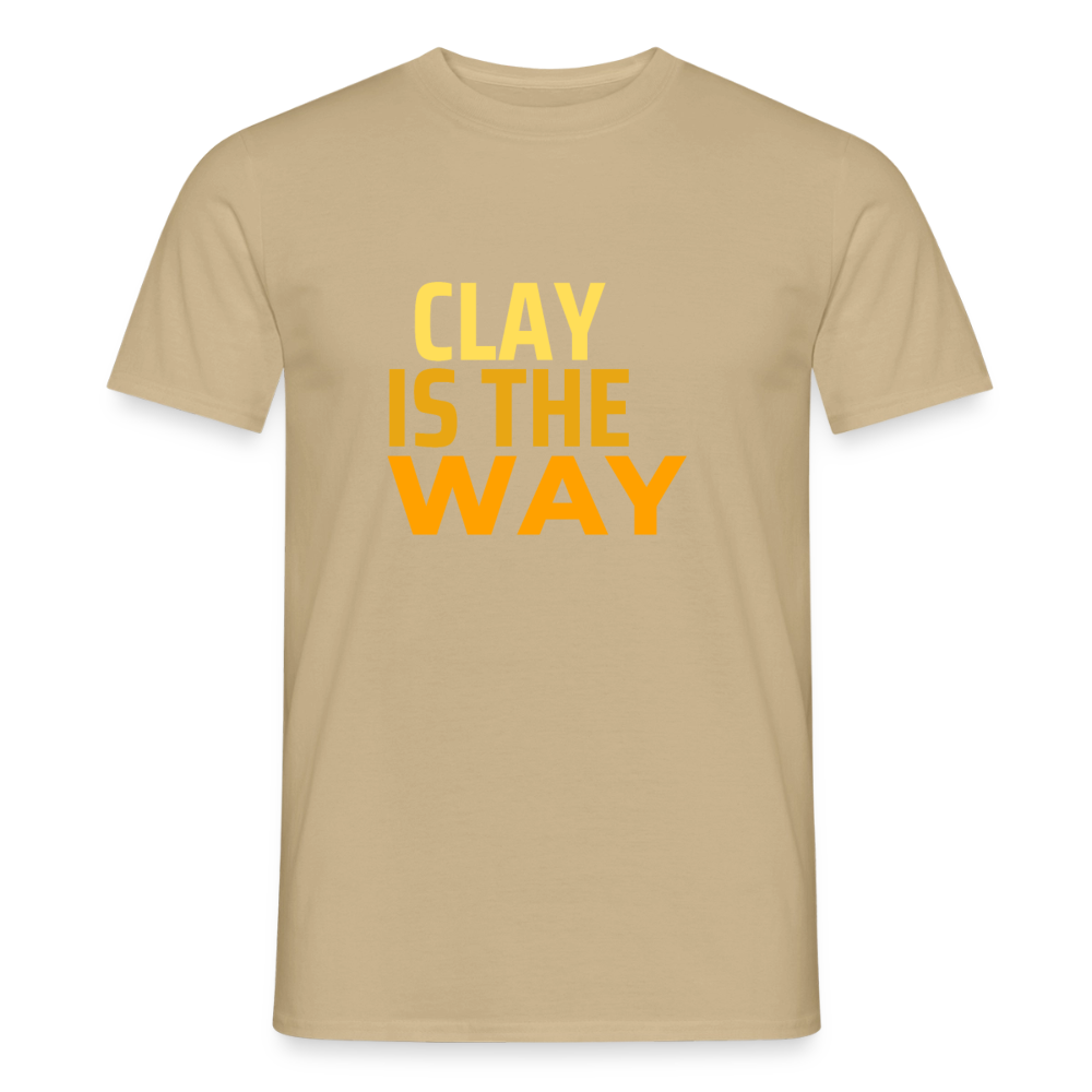 Clay Is The Way · T-shirt — sand beige — front