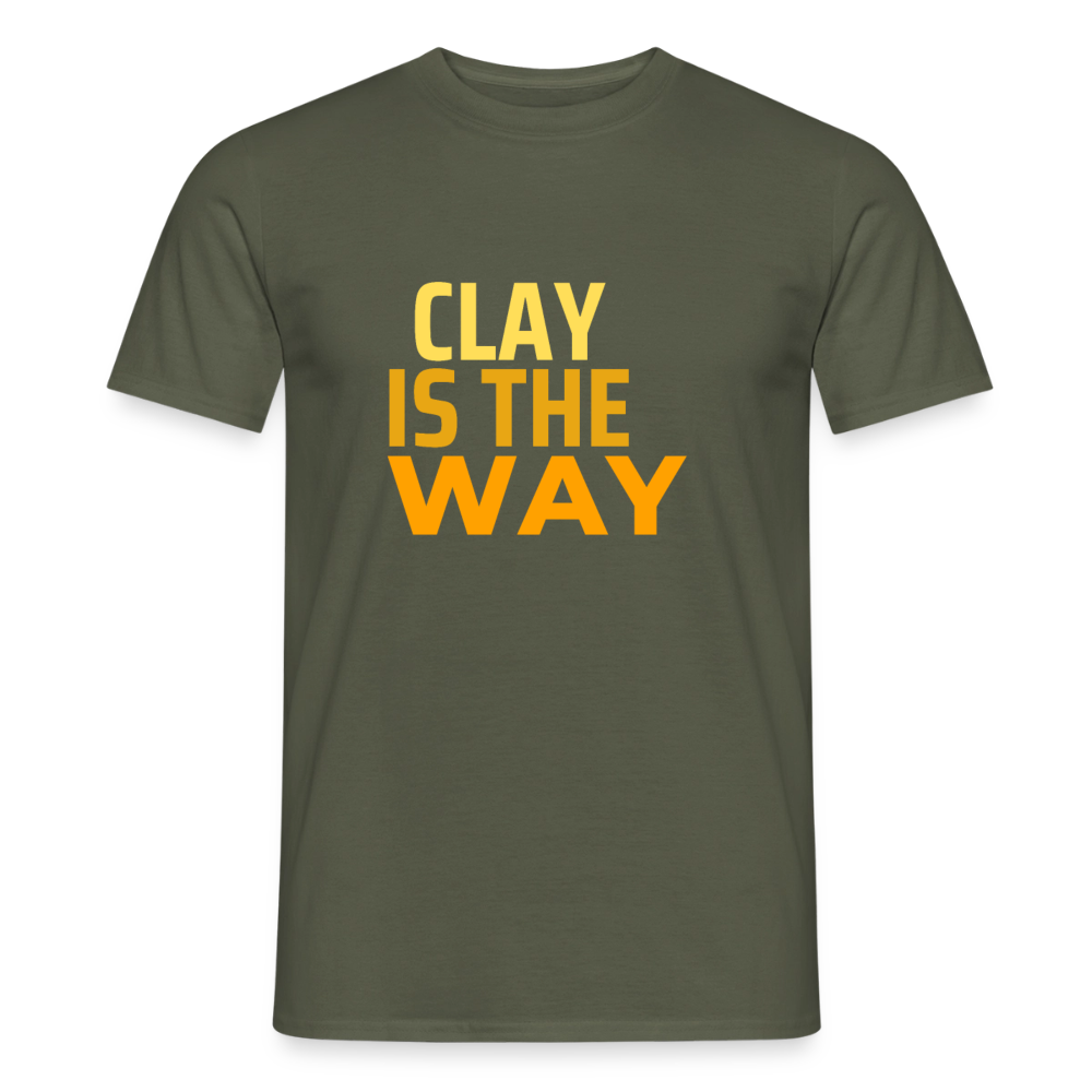 Clay Is The Way · T-shirt — military green — front