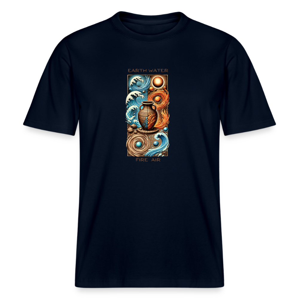 Earth, Water, Fire, Air · Organic T-shirt — french navy — front