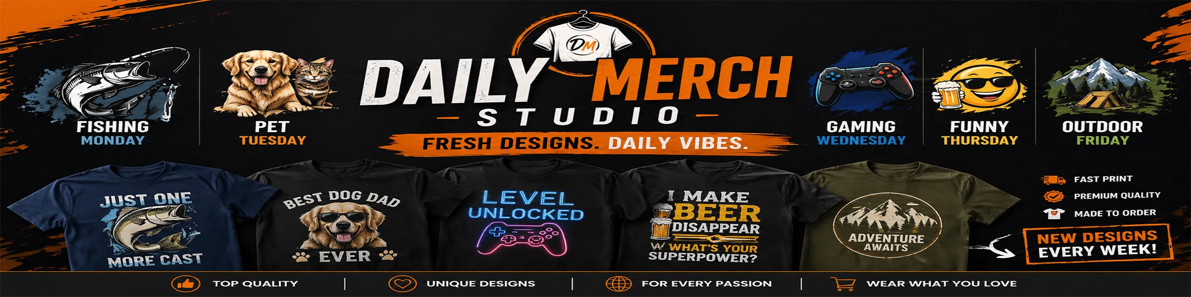 Bannière de Daily Merch Studio