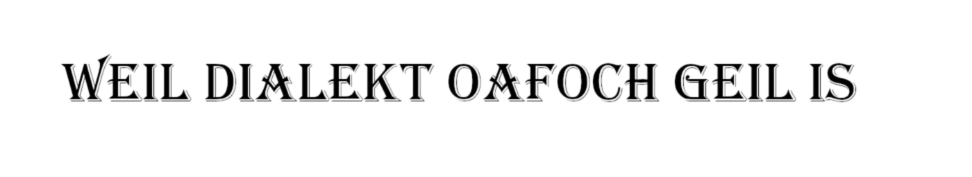 Banner image of WEIL DIALEKT OAFOCH GEIL IS.