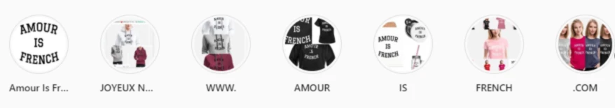 Bannière de Amour is French