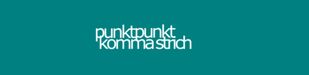 Bannerbild von punkt punkt komma strich