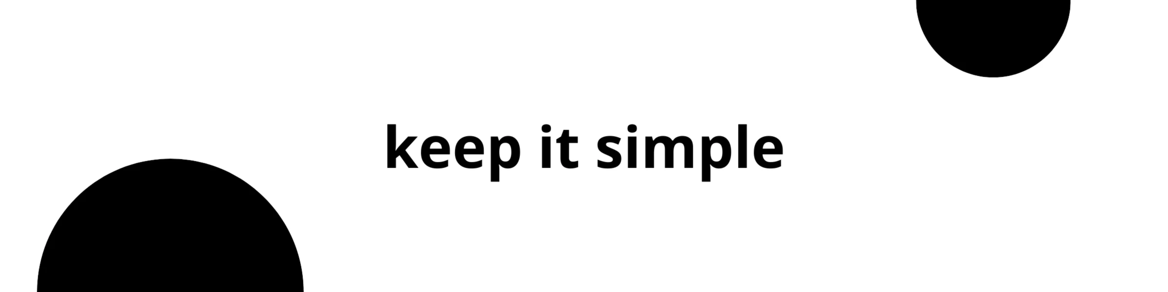 Banner image of keep it simple