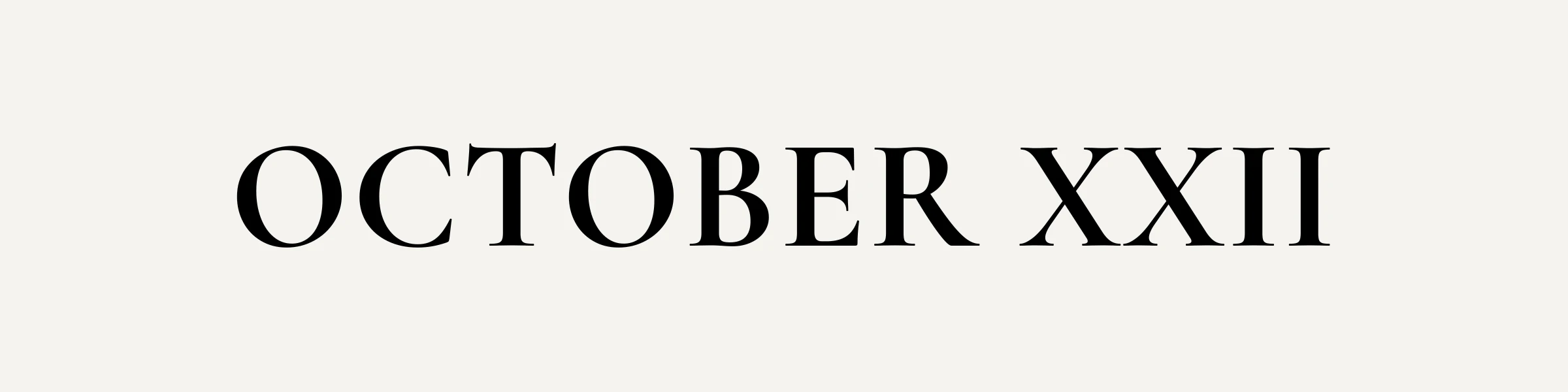 Bannerbild von October XXII